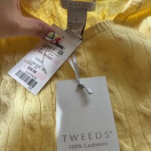 Tweeds Yellow Crew Neck Sweater